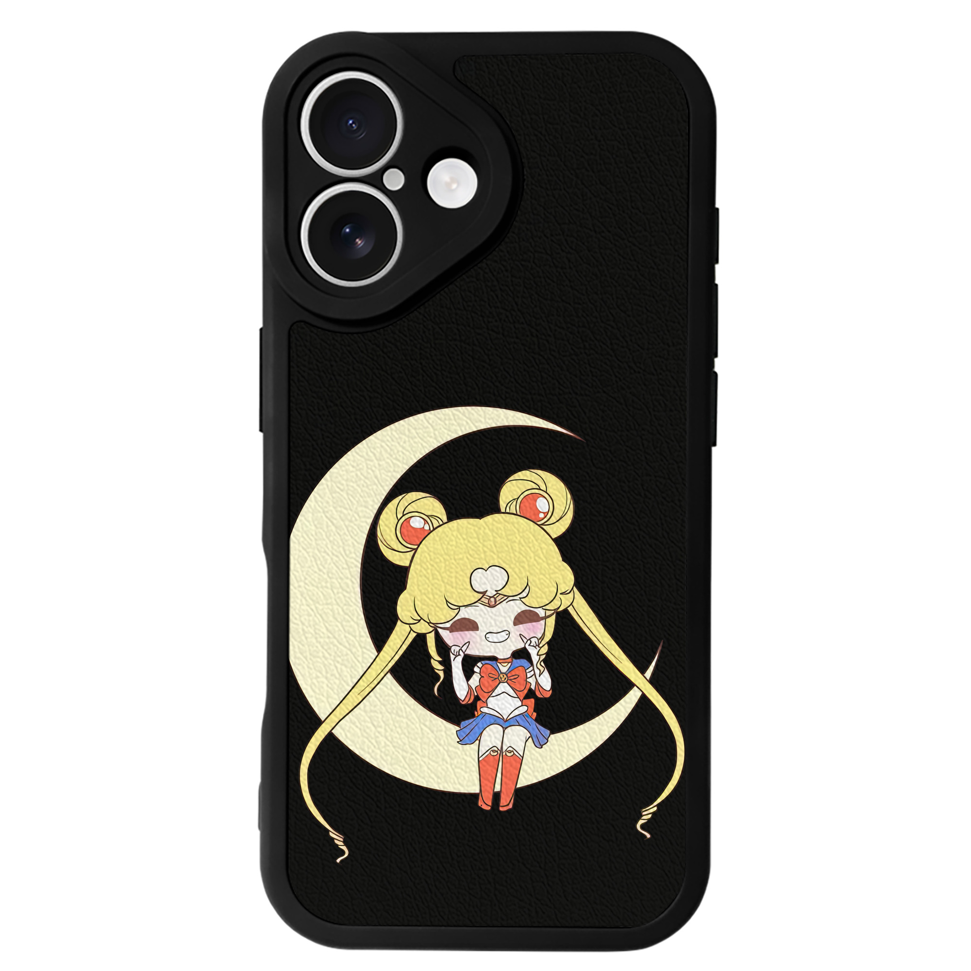 （画像用） 美少女戦士セーラームーン 月野 うさぎ つきの うさぎ Sailor Moon Tsukino Usagi 【iPhone 16シリーズ対応】シリコンスマホケース（レザー調） 材質：シリコン